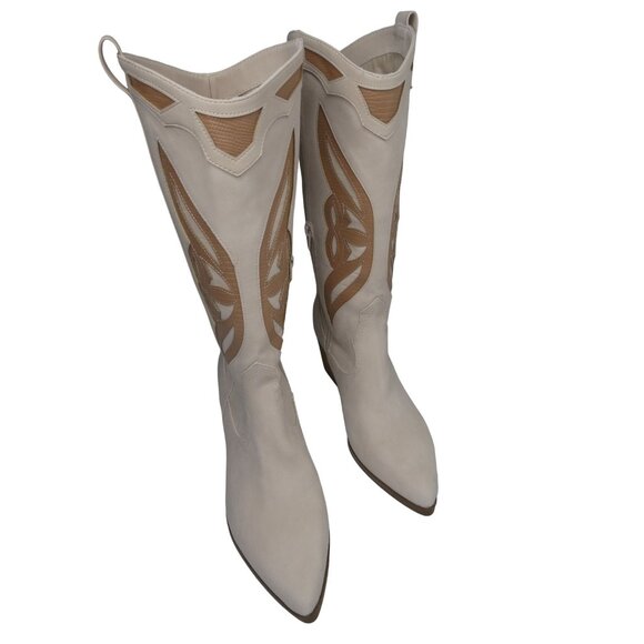 Dolce‎ Vita Women's Off White Cowboy Boots - Picture 2 of 8